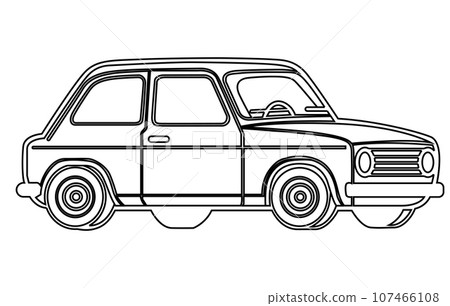 Vehicle Car Outline. Vehicle car Outline vector illustration. 107466108