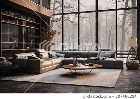 Modern Living Room Home Decor Interior, Soft Daylight Modern Living Room Home Decor Interior, Soft Daylight 107466294