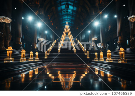 Red Carpet Hollywood Stage, Golden Awards Backdrop 107466589