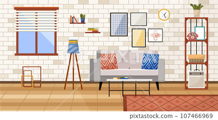 Home office. Interior vector illustration. Work from home. Office area is thoughtfully arranged for optimal productivity Working from home offers flexibility to balance work and personal life Home office. Interior vector illustration. Work from home. Office area is thoughtfully arranged for optimal productivity Working from home offers flexibility to balance work and personal life 107466969
