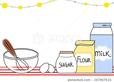 糖果製作圖像框架明信片 糖果製作圖像框架明信片 107467610