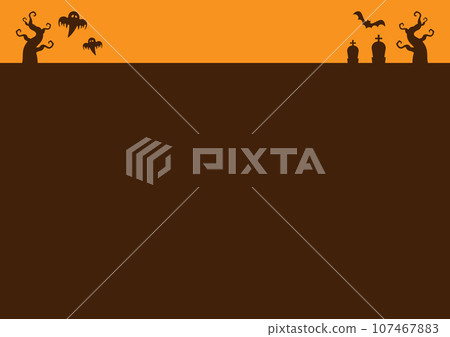 Halloween simple frame, orange color Halloween simple frame, orange color 107467883