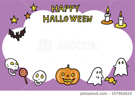 Halloween message card 04 107468820