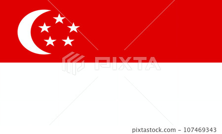 Singapore National Flag. National Singapore flag. Flag of Singapore Vector graphics Singapore National Flag. National Singapore flag. Flag of Singapore Vector graphics 107469343
