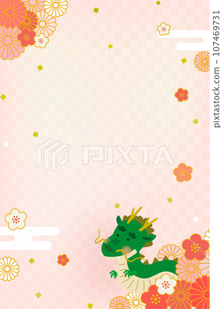 龍年插畫新年賀卡 107469731