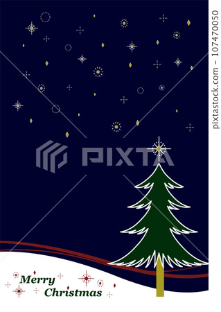 Christmas tree and night sky 107470050
