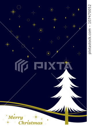 Christmas tree and night sky 107470052