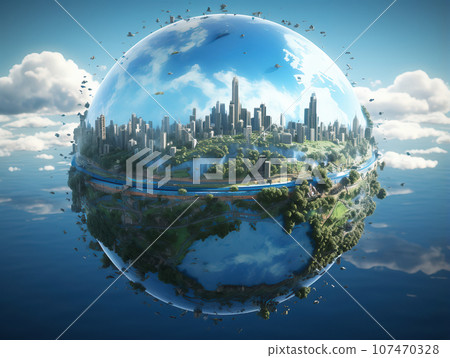 環境未來城市地球形象 107470328