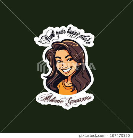 Sticker of Empowered Girl, You are Gorgeous, Love Yourself 107470530