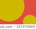 Gold moon and red illustration background with checkered pattern 107470669