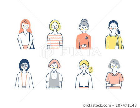 8 different women upper body mix_f1-8 107471148