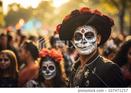 People are celebrating Day of Dead holiday. Generative AI People are celebrating Day of Dead holiday. Generative AI 107471257