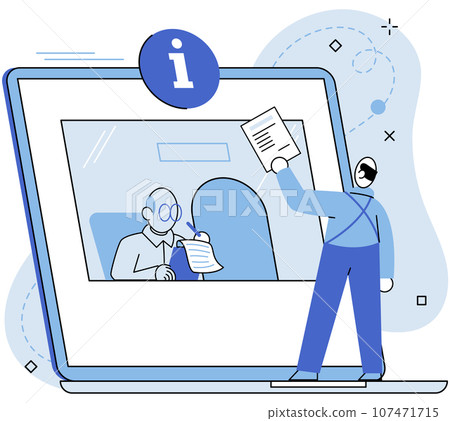 Providing personal information, report income, claim documents, person submits reply to controller for data verification. Employer form, earnings statement documents,Tax filing inspector and taxpayer Providing personal information, report income, claim documents, person submits reply to controller for data verification. Employer form, earnings statement documents,Tax filing inspector and taxpayer 107471715