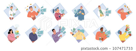 Cashless payment. Vector illustration. Contactless and wireless transactions provide seamless payment experience The NFC technology allows for quick and secure cashless transactions A cashless society 107471733