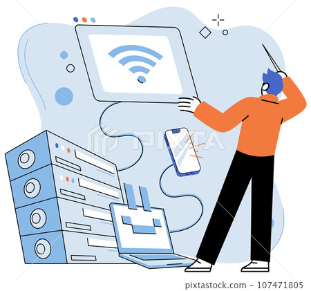 System administrator, IT worker employee. Ensuring regular operation of computer equipment, network and software, information security in organization. Sysadmin deals with databases, installs programs 107471805