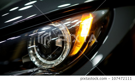 Close up, details of car lights Close up, details of car lights 107472111