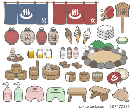 Various hot spring goods Various hot spring goods 107472385