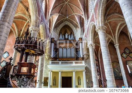 Interiors of Saint Michael cathedral, Ghent, Belgium 107473066