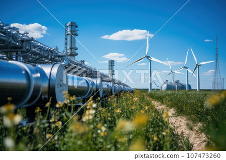 Pipes pumping hydrogen or gas 107473260