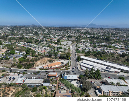 Aerial view of South San Diego residential neighborhood Aerial view of South San Diego residential neighborhood 107473466