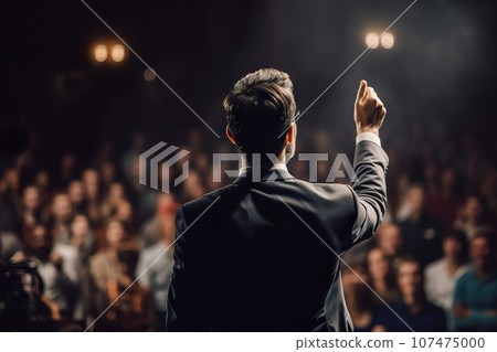 Empowerment Unleashed Visionary Coach and Entrepreneur Inspires Crowds at Business Conference with Insights for Success.created with Generative AI 107475000