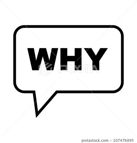Simple why speech bubble icon. vector. Simple why speech bubble icon. vector. 107476895