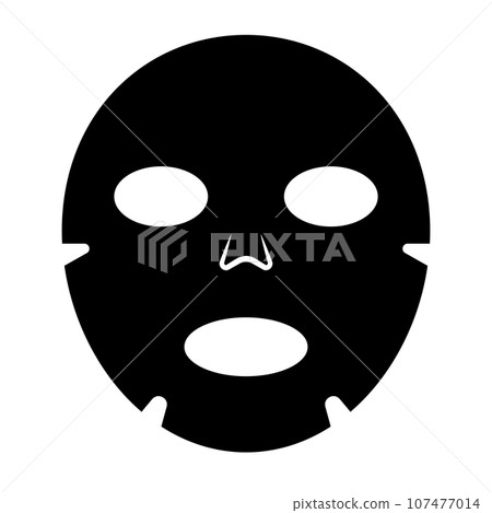 Silhouette icon of pack or sheet mask. Beauty. vector. 107477014