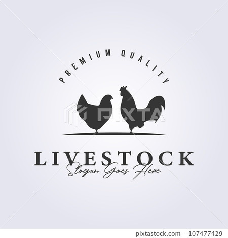 logo of livestock symbol farm and ranch vector illustration design 107477429