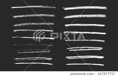 Underlining highlight pencil crayon hand draw lines set. Vector stock illustration isolated on black chalkboard background for handwritten notes for text, doodle graphic element. EPS10 Underlining highlight pencil crayon hand draw lines set. Vector stock illustration isolated on black chalkboard background for handwritten notes for text, doodle graphic element. EPS10 107477757