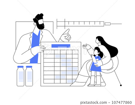 Get a copy of childs vaccination record abstract concept vector illustration. 107477860
