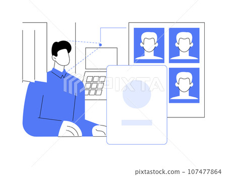 Make photo for documents abstract concept vector illustration. 107477864