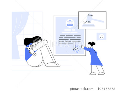 Deprivation of parental rights abstract concept vector illustration. Deprivation of parental rights abstract concept vector illustration. 107477878