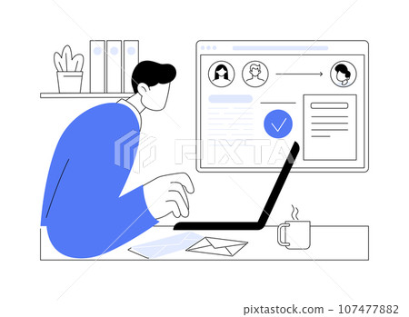 Prepare adoption legal documents abstract concept vector illustration. 107477882