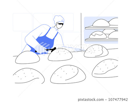 Bread forming abstract concept vector illustration. Bread forming abstract concept vector illustration. 107477942