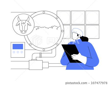 Yogurt fermentation abstract concept vector illustration. Yogurt fermentation abstract concept vector illustration. 107477978