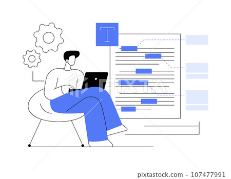 Copyediting abstract concept vector illustration. Copyediting abstract concept vector illustration. 107477991