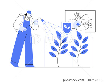 Biological crop protection products abstract concept vector illustration. 107478113