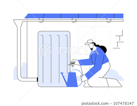 Rainwater tank abstract concept vector illustration. 107478147