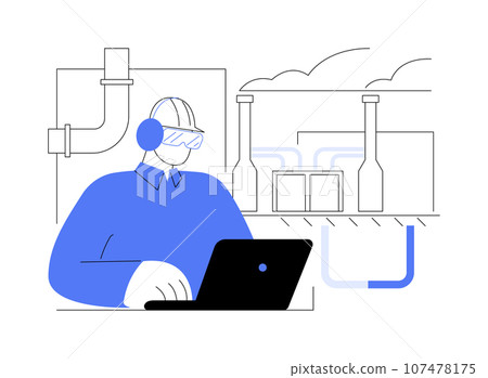 Geothermal power station abstract concept vector illustration. Geothermal power station abstract concept vector illustration. 107478175