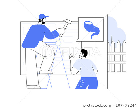 Prepare for hurricane abstract concept vector illustration. Prepare for hurricane abstract concept vector illustration. 107478244