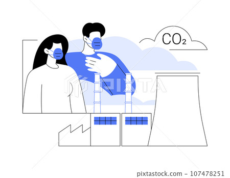 Industrial emissions abstract concept vector illustration. Industrial emissions abstract concept vector illustration. 107478251