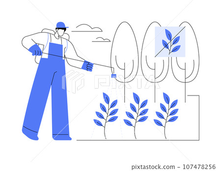 Weed control abstract concept vector illustration. 107478256