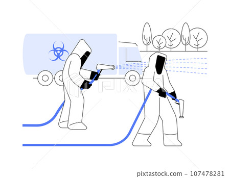 Biohazard emergency response abstract concept vector illustration. 107478281