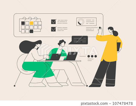 Managers workshop abstract concept vector illustration. 107478478