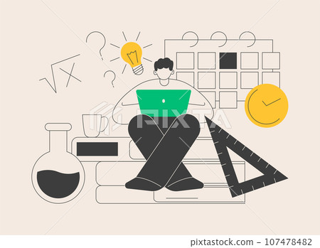 Learning abstract concept vector illustration. Learning abstract concept vector illustration. 107478482