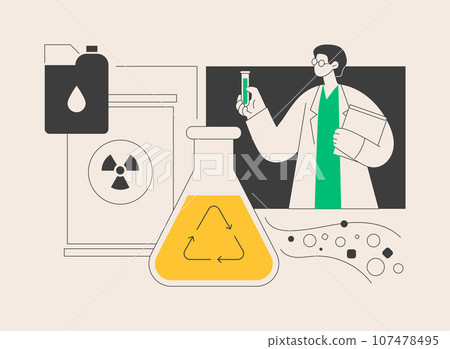 Chemical recycling abstract concept vector illustration. 107478495