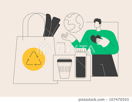 Zero waste technology abstract concept vector illustration. Zero waste technology abstract concept vector illustration. 107478503