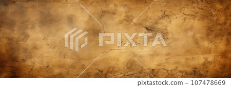Old worn paper, panoramic wide banner of vintage grungy parchment Old worn paper, panoramic wide banner of vintage grungy parchment 107478669