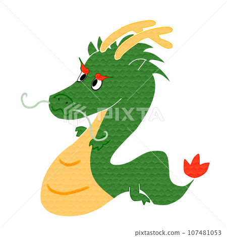 cute dragon hand drawn illustration cute dragon hand drawn illustration 107481053