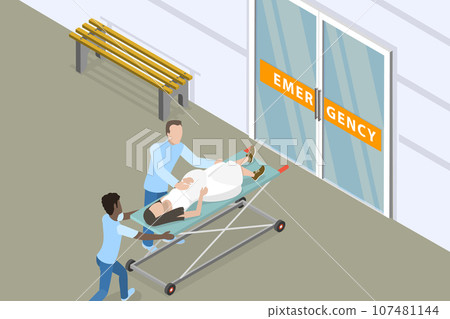 3D Isometric Flat Vector Conceptual Illustration of Urgent Giving Birth 3D Isometric Flat Vector Conceptual Illustration of Urgent Giving Birth 107481144